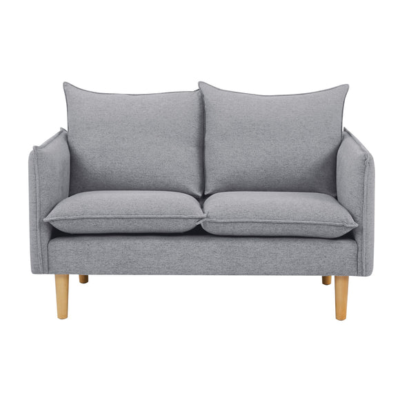 NNEDSZ Sinatra 2 Seater Fabric Sofa Lounge Couch Grey