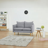 NNEDSZ Sinatra 2 Seater Fabric Sofa Lounge Couch Grey