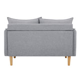 NNEDSZ Sinatra 2 Seater Fabric Sofa Lounge Couch Grey