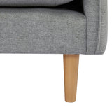 NNEDSZ Sinatra 2 Seater Fabric Sofa Lounge Couch Grey