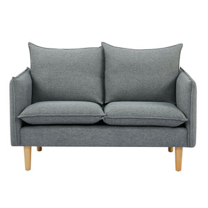 NNEDSZ Sinatra 2 Seater Fabric Sofa Lounge Couch Dark Grey