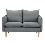 NNEDSZ Sinatra 2 Seater Fabric Sofa Lounge Couch Dark Grey