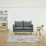 NNEDSZ Sinatra 2 Seater Fabric Sofa Lounge Couch Dark Grey