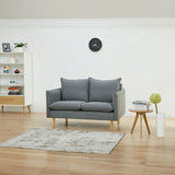 NNEDSZ Sinatra 2 Seater Fabric Sofa Lounge Couch Dark Grey