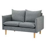 NNEDSZ Sinatra 2 Seater Fabric Sofa Lounge Couch Dark Grey