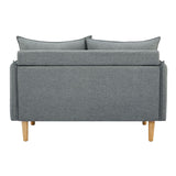 NNEDSZ Sinatra 2 Seater Fabric Sofa Lounge Couch Dark Grey