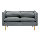 NNEDSZ Sinatra 2 Seater Fabric Sofa Lounge Couch Dark Grey