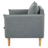 NNEDSZ Sinatra 2 Seater Fabric Sofa Lounge Couch Dark Grey