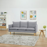 NNEDSZ Sinatra 3 Seater Fabric Sofa Lounge Couch Grey