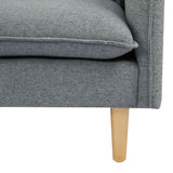 NNEDSZ Sinatra 3 Seater Fabric Sofa Lounge Couch Dark Grey