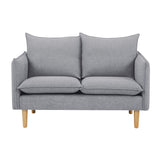 NNEDSZ Sinatra 2 + 3 Seater Fabric Sofa Lounge Couch Grey