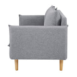 NNEDSZ Sinatra 2 + 3 Seater Fabric Sofa Lounge Couch Grey