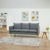 NNEDSZ Sinatra 2 + 3 Seater Fabric Sofa Lounge Couch Dark Grey