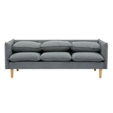 NNEDSZ Sinatra 2 + 3 Seater Fabric Sofa Lounge Couch Dark Grey