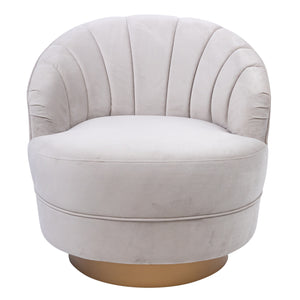 NNEDSZ Bronte Fabric Swivel Occasional Chair Lounge Seat Cream