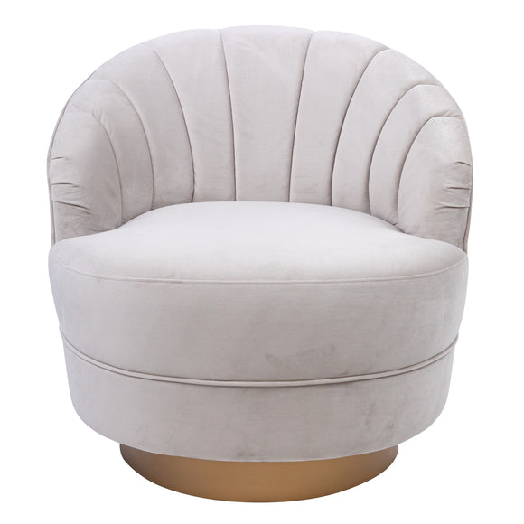 NNEDSZ Bronte Fabric Swivel Occasional Chair Lounge Seat Cream