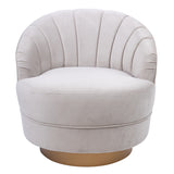 NNEDSZ Bronte Fabric Swivel Occasional Chair Lounge Seat Cream