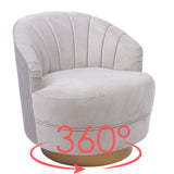 NNEDSZ Bronte Fabric Swivel Occasional Chair Lounge Seat Cream