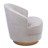 NNEDSZ Bronte Fabric Swivel Occasional Chair Lounge Seat Cream