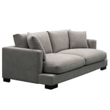 NNEDSZ Royalty 3 + 3 Seater Sofa Fabric Uplholstered Left Chaise Lounge Couch - Grey