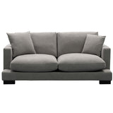 NNEDSZ Royalty 3 + 3 Seater Sofa Fabric Uplholstered Left Chaise Lounge Couch - Grey