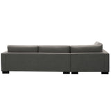 NNEDSZ Royalty 3 Seater Sofa Fabric Uplholstered Left Chaise Lounge Couch - Grey