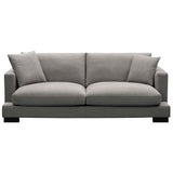 NNEDSZ Royalty 3 Seater Sofa Fabric Uplholstered Lounge Couch - Grey