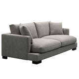 NNEDSZ Royalty 3 Seater Sofa Fabric Uplholstered Lounge Couch - Grey