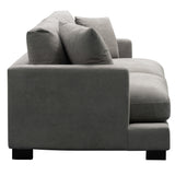 NNEDSZ Royalty 3 Seater Sofa Fabric Uplholstered Lounge Couch - Grey