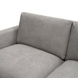 NNEDSZ Royalty 3 Seater Sofa Fabric Uplholstered Lounge Couch - Grey