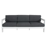 NNEDSZ Outie 3 Seater Outdoor Sofa Lounge Aluminium Frame White
