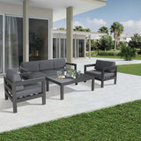 NNEDSZ Outdoor Sofa Lounge Chair Aluminium Frame Charcoal