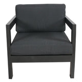 NNEDSZ Outdoor Sofa Lounge Chair Aluminium Frame Charcoal