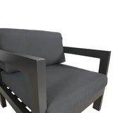 NNEDSZ Outdoor Sofa Lounge Chair Aluminium Frame Charcoal