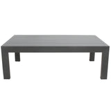 NNEDSZ Outie 133cm Outdoor Coffee Table Aluminum Frame Charcoal