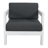 NNEDSZ 2pc Set 1+2 Seater Outdoor Sofa Lounge Aluminium Frame White