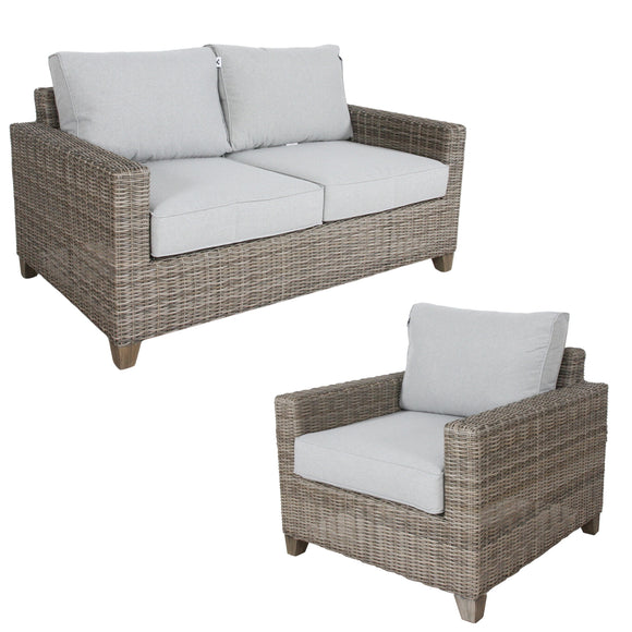 NNEDSZ Sophy 2+1 Seater Wicker Rattan Outdoor Sofa Chair Lounge Set
