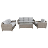 NNEDSZ Sophy 3+2+1 Seater Wicker Rattan Outdoor Sofa Set Coffee Side Table Chair Lounge