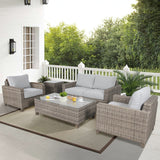 NNEDSZ Sophy 2+3 Seater Wicker Rattan Outdoor Sofa Chair Lounge Set