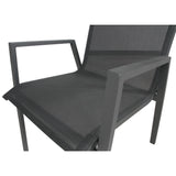NNEDSZ Iberia 6pc Set Aluminium Outdoor Dining Table Chair Charcoal