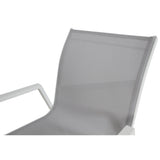 NNEDSZ Iberia 2pc Set Aluminium Outdoor Dining Table Chair White