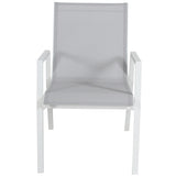 NNEDSZ Iberia 6pc Set Aluminium Outdoor Dining Table Chair White