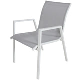 NNEDSZ Iberia 6pc Set Aluminium Outdoor Dining Table Chair White