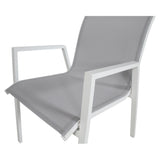 NNEDSZ Iberia 8pc Set Aluminium Outdoor Dining Table Chair White
