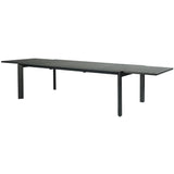 NNEDSZ Iberia 13pc 230-345cm Aluminium Outdoor Extensible Dining Table Chair Charcoal