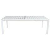 NNEDSZ Iberia 13pc 230-345cm Aluminium Outdoor Extensible Dining Table Chair White