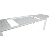 NNEDSZ Iberia 13pc 230-345cm Aluminium Outdoor Extensible Dining Table Chair White