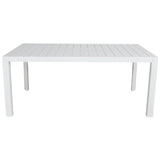 NNEDSZ Iberia 7pc Set 178cm Aluminium Outdoor Dining Table Chair White