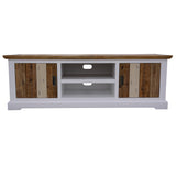 NNEDSZ Orville ETU Entertainment TV Unit 180cm 2 Door Solid Acacia Timber - Multi Color