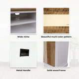 NNEDSZ Orville ETU Entertainment TV Unit 180cm 2 Door Solid Acacia Timber - Multi Color